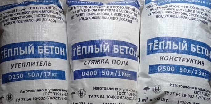 Сухая смесь теплобетонная Утеплитель