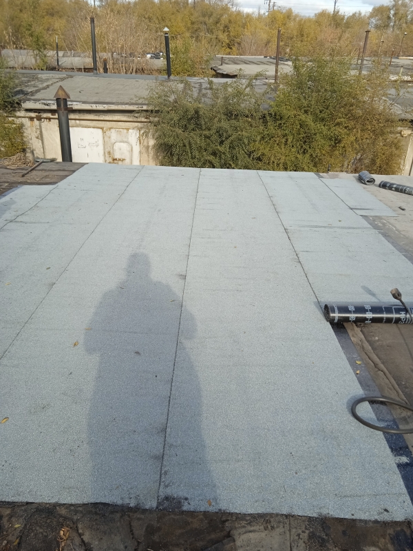 Монтаж кровли гаража.