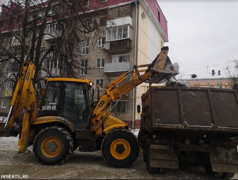 Услуги экскаватора, погрузчика, самосвала. Песок, щебень, гравий, глина, торф.