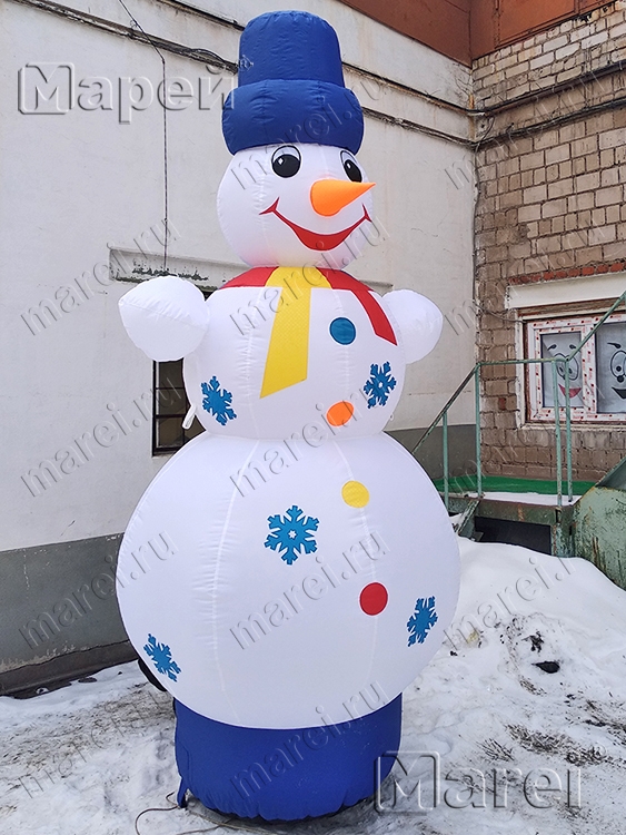 Надувные новогодние фигуры - Дед мороз, Снегурочка, Снеговик