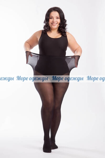 Miss Колготки Большого  размера 50 den черные размер 5
