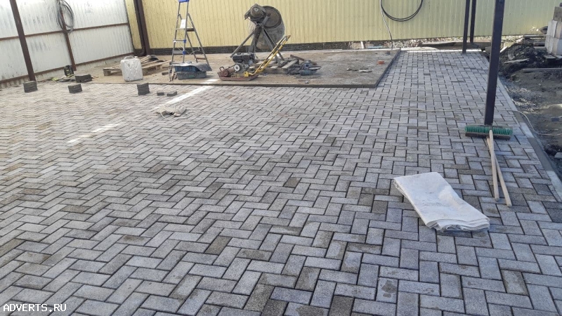 Укладка тротуарной плитки