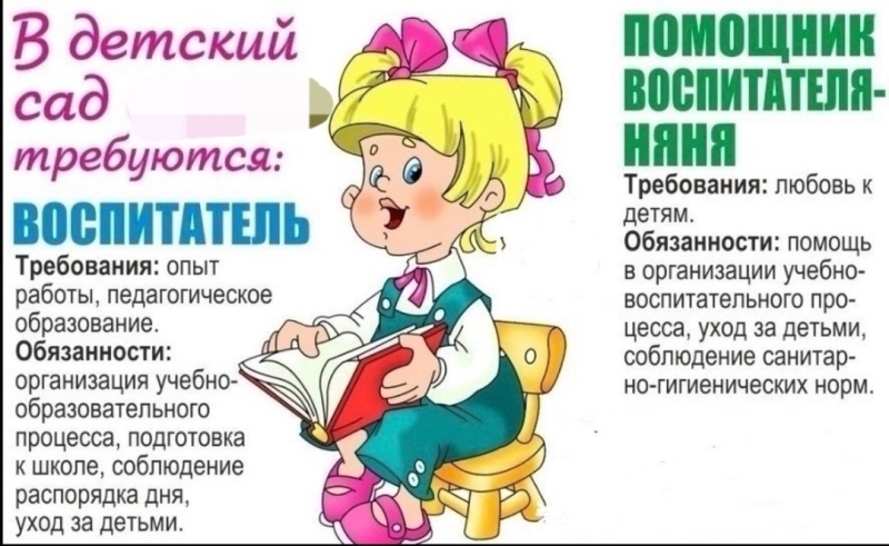 Воспитатель в детский сад