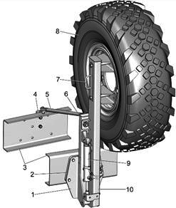 Держатель запасного колеса 43114 (ДЗК 43114) за кабиной