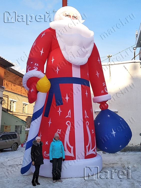 Надувные новогодние фигуры - Дед мороз, Снегурочка, Снеговик
