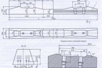 Шпала железобетонная Ш1-1 ГОСТ 33320-2015 б/у в сборе
