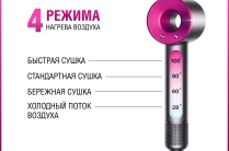 Фен с 5 магнитными насадками