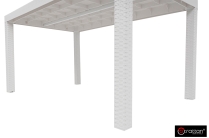 Стол B: rattan Houston 1500*900мм, коричневый, белый