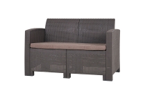 Arizona b: rattan, Диван двухместный, антрацит и венге