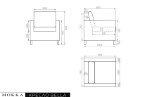 MOKKA BELLA кресло, соломенный и серый