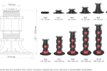 Регулируемая опора HILST LIFT self-leveling HL10 (385-530мм)