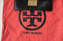 Клатч tory burch черный кожа сумка женская аксессуар оригинал кожаная бренд