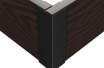 Угловой элемент для клумбы Holzhof Eco 25*250, пластик черный, 90град