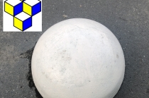 Антипарковочные бетонные полусферы с арматурным креплением диам. 400 мм
