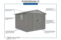 Сарай металлический Black Fox Panorama D